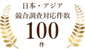 アジア市場調査対応件数300件/年
